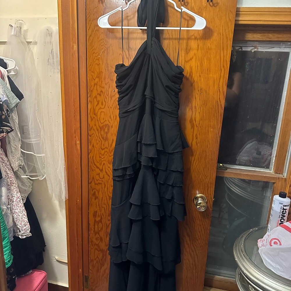 Fashion Nova Black Strapless Ruffle Dress - Picture 3 of 5